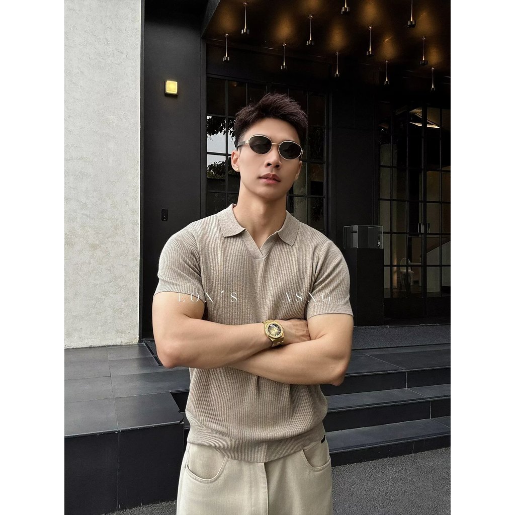 ปกเสื้อโปโลแขนสั้นผู้ชาย Street Wear เสื้อยืดฤดูร้อนเวอร์ชั่นเกาหลีสลิมฟิตอินเทรนด์ 2025 สไตล์ใหม่เสื้อยืดทุกการแข่งขันด้านบน