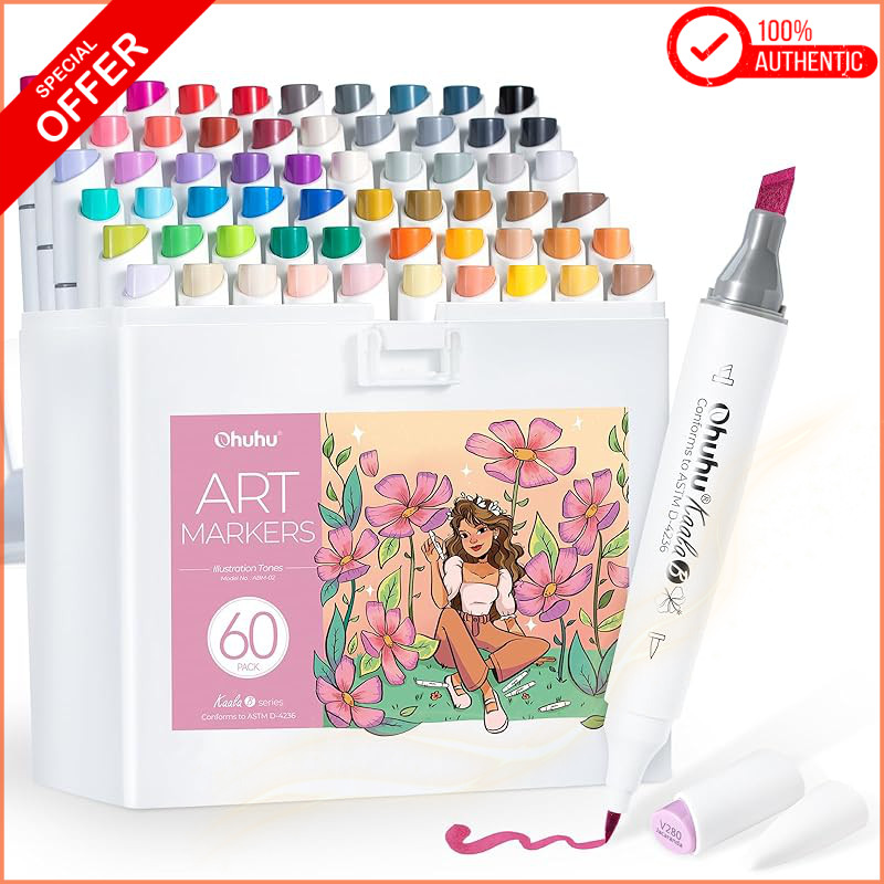 Ohuhu Kaala B 60 Pro Brush Markers