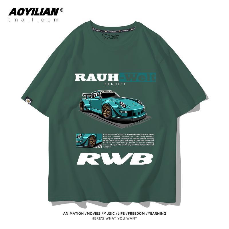 [มีสินค้าในสต็อก] เสื้อยืดคอตตอนแท้ 993 ลายแฟนรถ Porsche RWB สำหรับผู้ชายและผู้หญิง ผู้ที่ชื่นชอบรถย