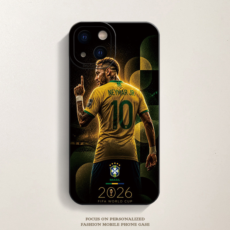 เคส iPhone Neymar Jr Brazil World Cup 2026 TPU Soft Case สำหรับ iPhone 11 12 13 14 15 16 17