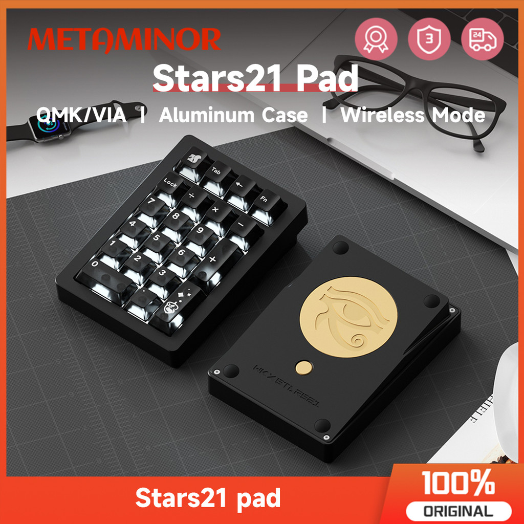 WEIKA Stars21 RGB Numpad ปะเก็นคีย์บอร์ดแบบกลไกอลูมิเนียมไร้สาย Hot Swap รองรับ QMK/VIA
