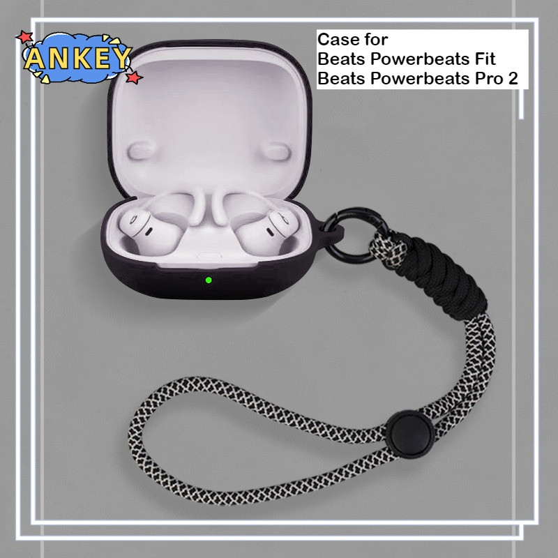 for Beats Powerbeats Fit Protective Case Nylon Lanyard Soft Cover Beats Powerbeats Pro 2 Shells Wash