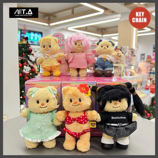 พร้อมส่ง🇹🇭 MTA. Butterbear OOTD Dress-Up Bear Pendant Keychain พวงกุญแจ Blind Box（กด6ชิ้น=1box）