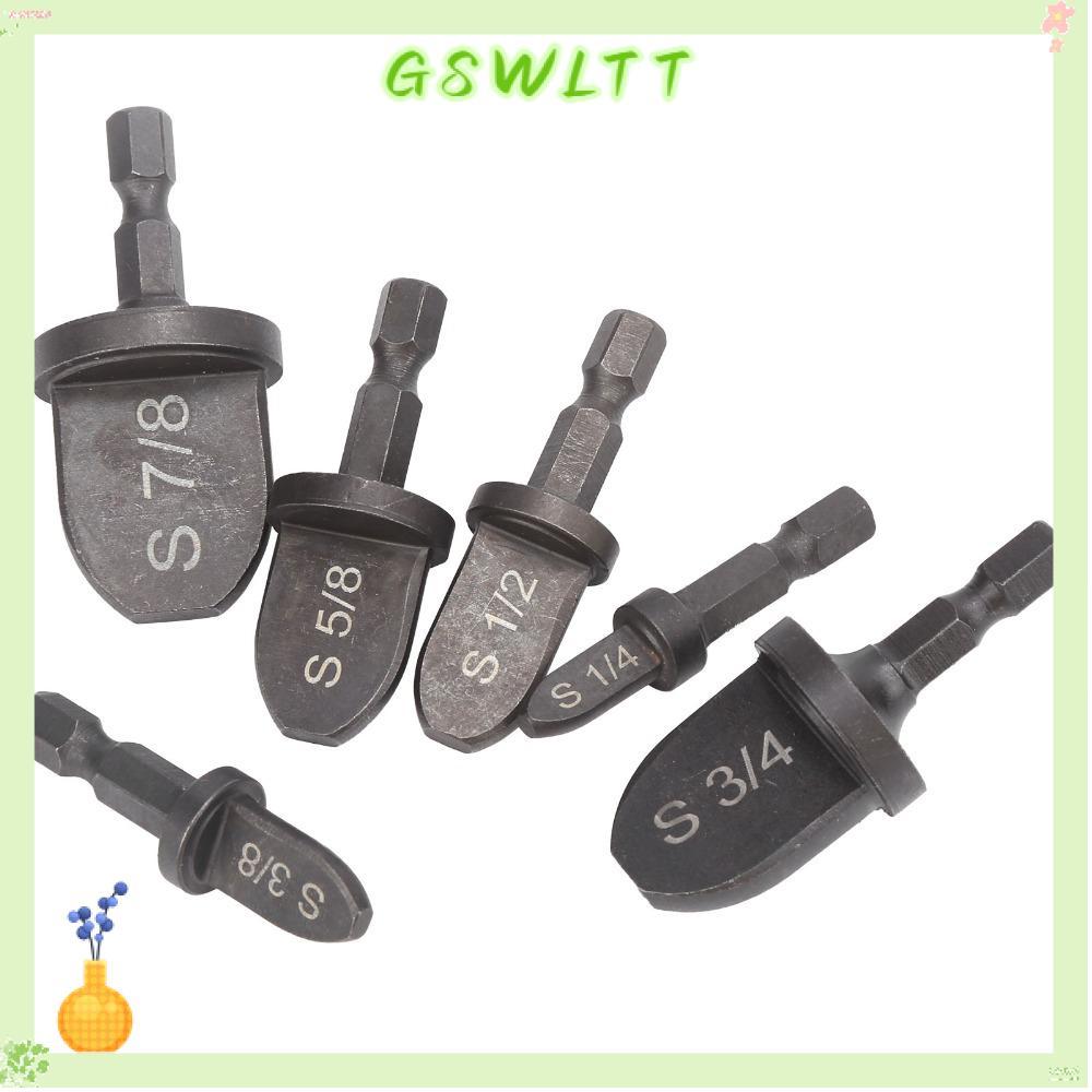 GSWLTT 6 ชิ้น HVAC Swaging เครื่องมือ, 1/4 "ถึง 7/8" Bits ท่อทองแดงอ่อน Expander, แบริ่งเหล็กวัสดุ 1