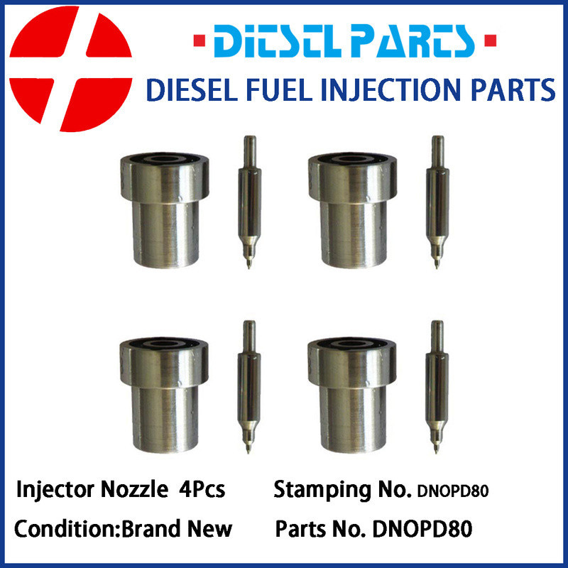 เคล็ดลับหัวฉีดหัวฉีดหัวฉีดเชื้อเพลิงดีเซล 4 ชิ้น 093400-5800 DN0PD80 DNOPD80 หัวฉีดฉีด 16082-53611 3