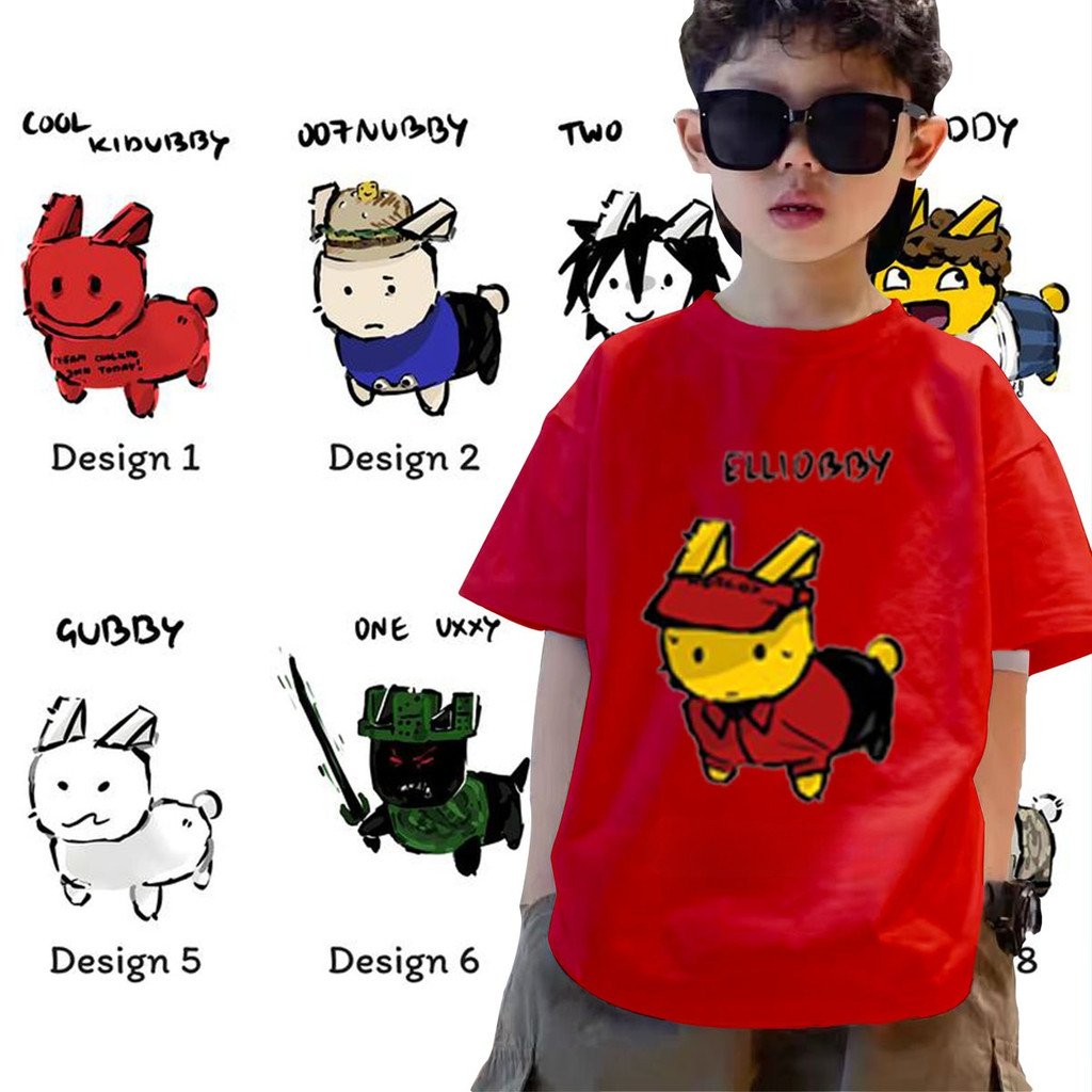 ELLIODDY Red Uniform Tee c00lkidd, Shedletsky Blame John, Gubby,Forsaken Two Time