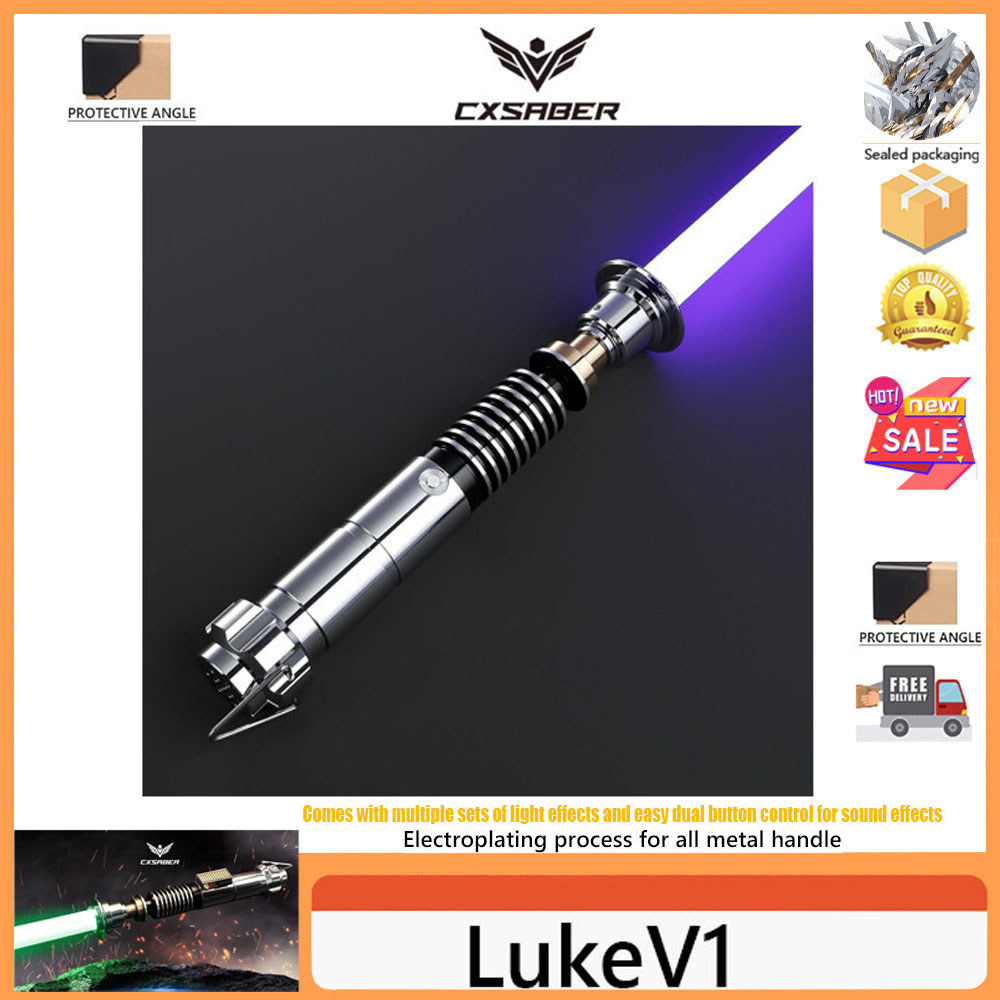 Cxsaber LukeV1 Luke V1 Cool Lightsaber Star Wars Lightsaber พิกเซลของแท้ Collectors Edition โลหะทั้ง