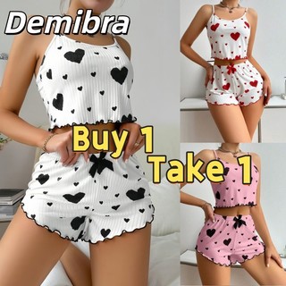 Buy 1 Take 1 Summer sexy halter shorts pajamas set for Women Sweet Camisole Shorts 2-piece Set