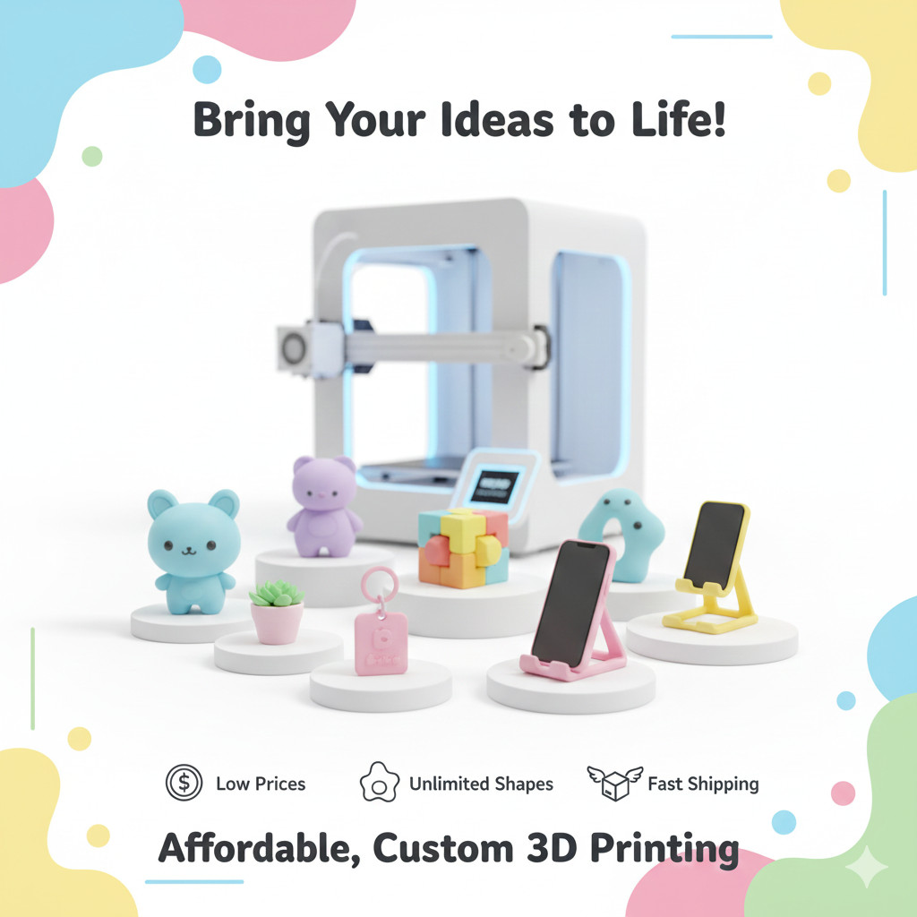 Abe Print 3D Print Custom 3D Printing PLA+ และวัสดุ PETG Fast and Professional