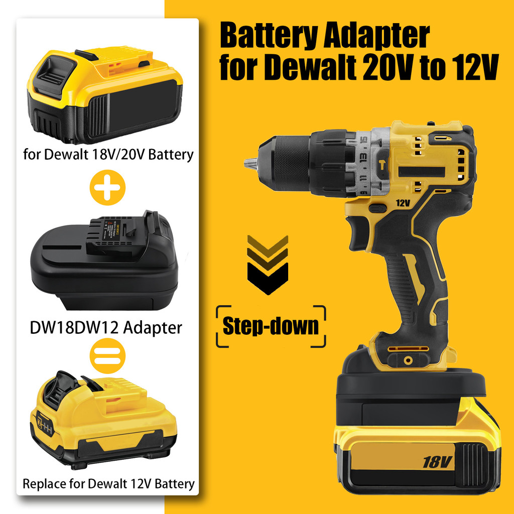 DM18DW12 อะแดปเตอร์สําหรับ Dewalt 18-20V & สําหรับ Milwaukee แบตเตอรี่ลิเธียม 18V แปลงสําหรับ Dewalt