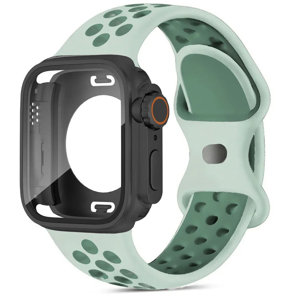 กันน้ําเปลี่ยนเป็น Ultra case สายซิลิโคนสําหรับ Apple Watch Series 11/10 9 8 7 6 5 4 SE 42/46/40/44/45 มม.
