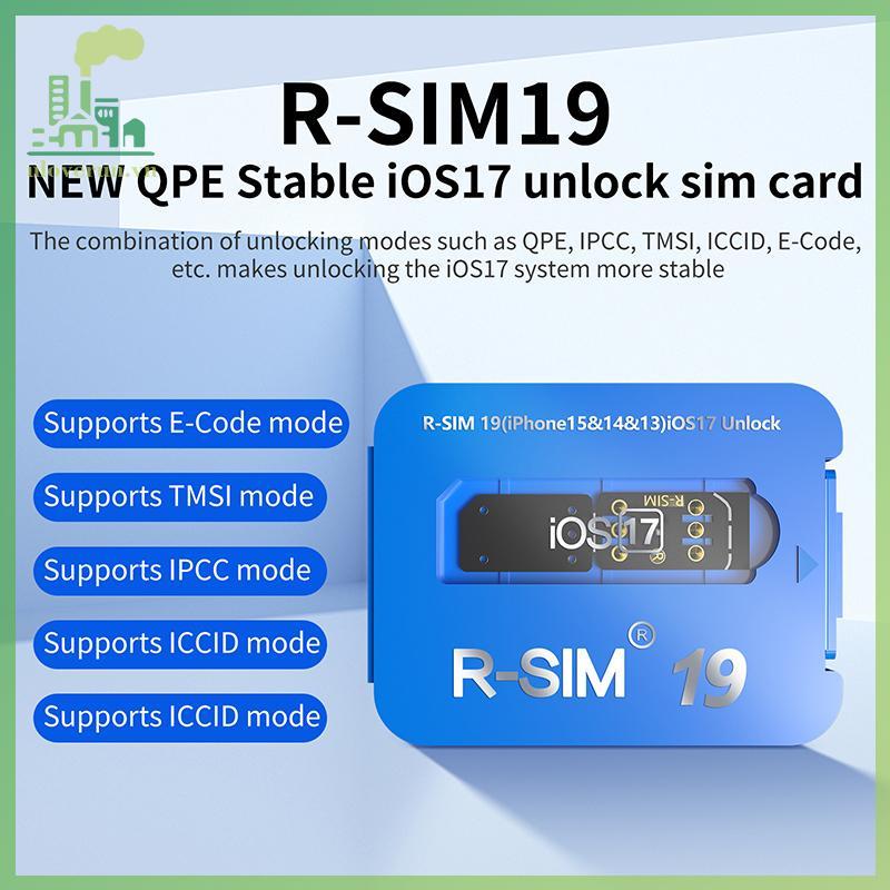 Uloverun R-SIM19 ใหม่ QPE Stable IOS17 Release Card สําหรับช่วงเต็ม 6-17 ปลดล็อค vn