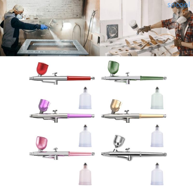 Soc* Airbrush Set Air Airbrush Paint Tool ทําความสะอาดง่ายสําหรับรถยนต์