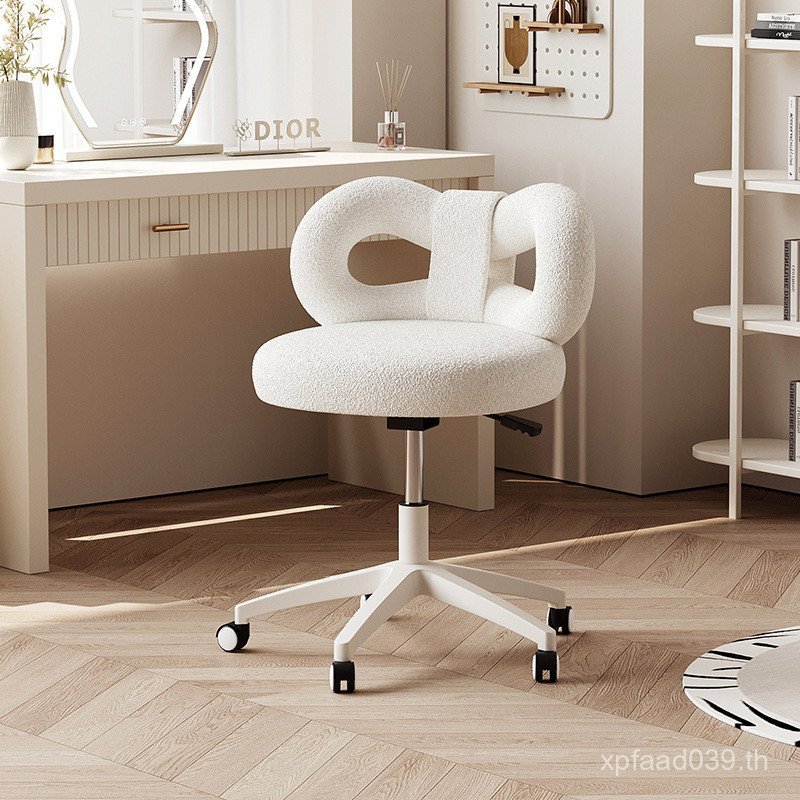 โต๊ะเครื่องแป้งห้องนอนเก้าอี้ยกโบว์ Weathered สาวหมุนเคลื่อนย้ายได้แต่งหน้าเก้าอี้ขายส่งครีม Influen