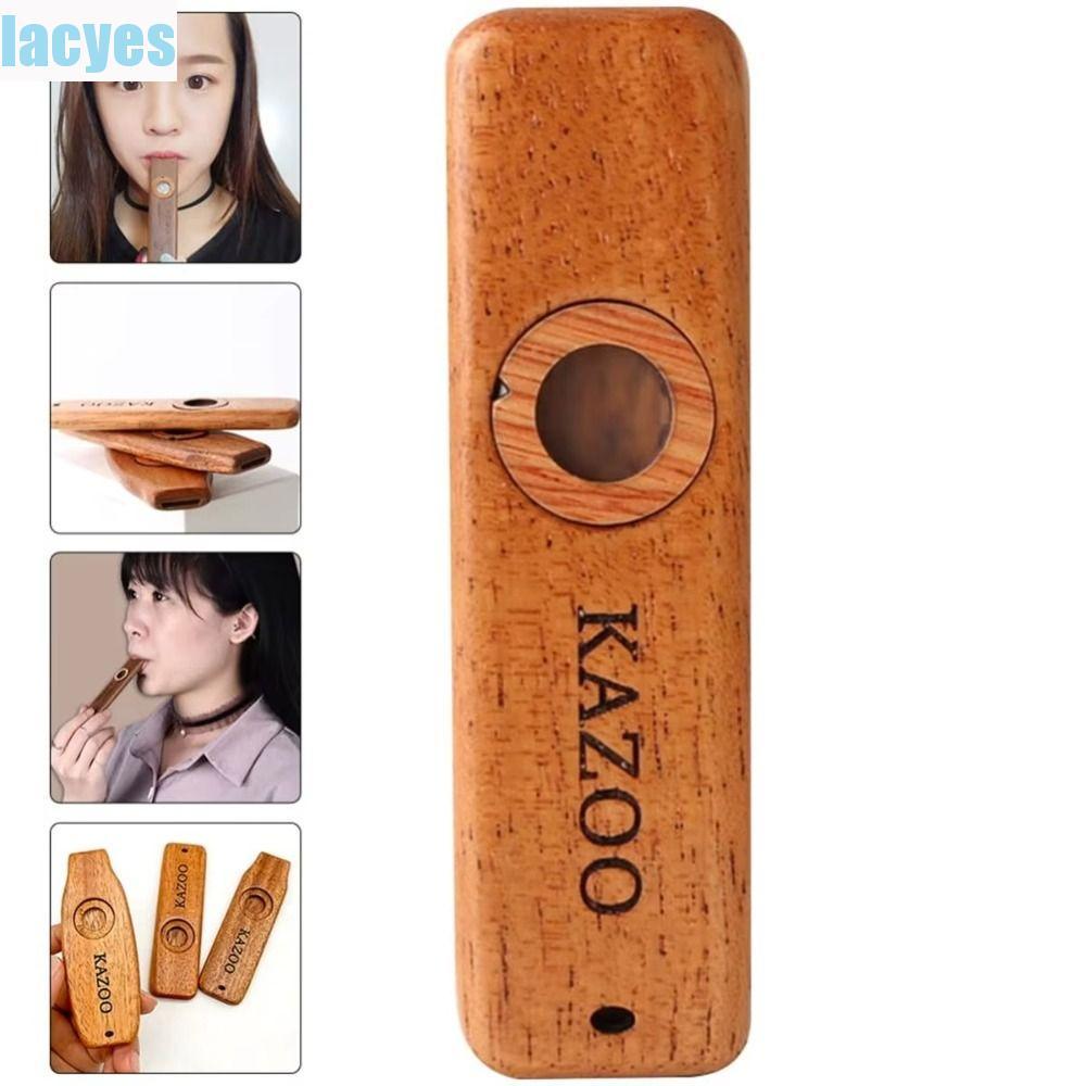 LAYES ไม้ Kazoo ไม้พร้อมเชือกเส้นเล็ก น้ําหนักเบารองรับ Kazoo, เพลงรองรับเครื่องมือที่ถอดออกได้เรียน