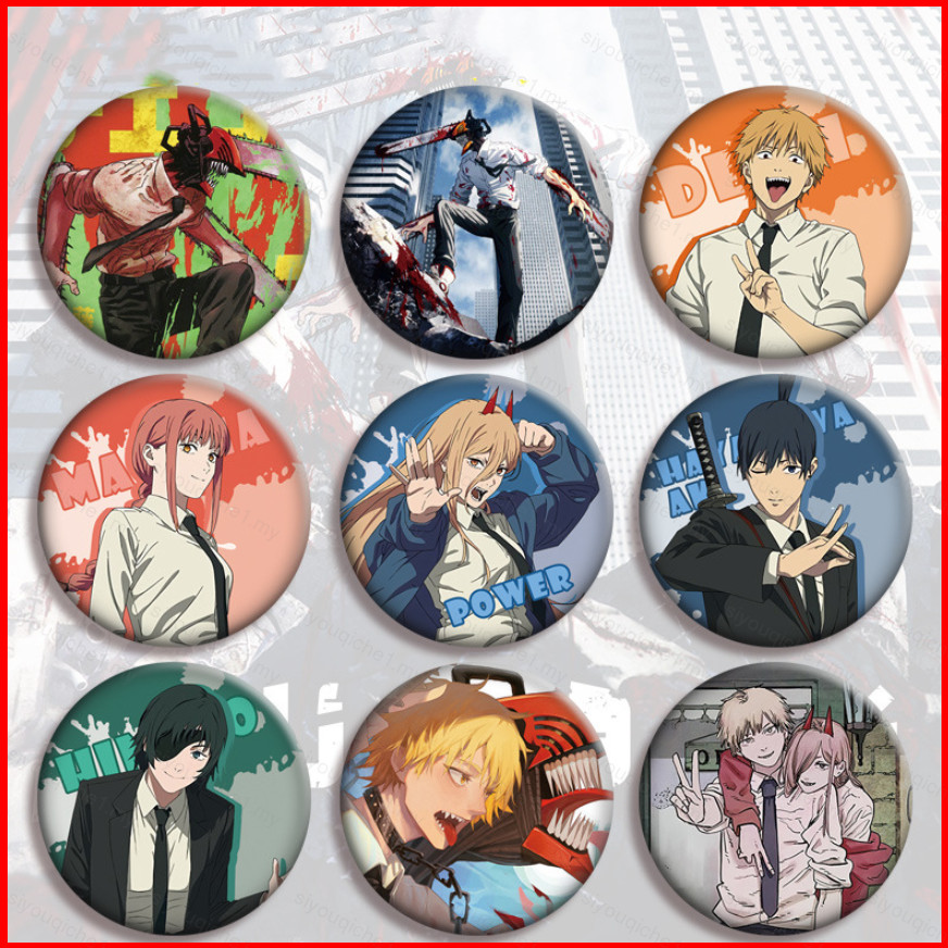 SY2 อะนิเมะ Chainsaw Man เข็มกลัดปุ่ม Pins คอสเพลย์กระเป๋าป้าย Unsex เสื้อผ้า Aki แฟชั่นอุปกรณ์เสริม