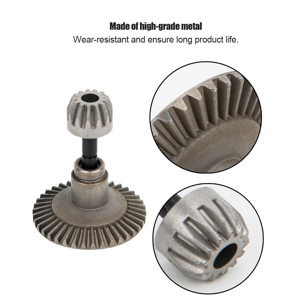 RC Gear 38T/13T เหล็กมงกุฎด้านหน้าและด้านหลังเข้ากันได้กับโมเดลรถ SCX10