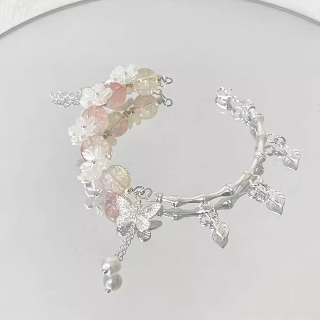 gelang gelang tangan perempuan สร้อยข้อมือคริสตัลสไตล์นักเรียน พร้อมสัญลักษณ์มิตรภาพ