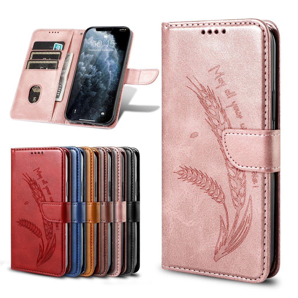 เคสโทรศัพท์ YBD สําหรับ ITEL S23 ‎S665L S665LN ปกหนังหูข้าวสาลีพนังสไตล์ใหม่พร้อมเชือกเส้นเล็ก