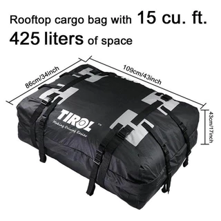 กระเป๋าหลังคา420D กันน้ำ รถ หลังคาบรรทุกสัมภาระ กระเป๋าเดินทาง Carrier Storage Bucket Travel 112*87*44CM Cargo bag