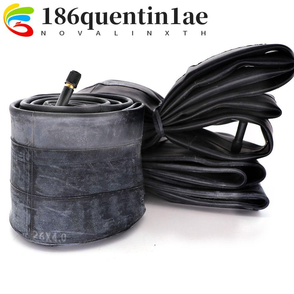 QUENTIN1AE ท่อจักรยานชายหาบ, ยางในจักรยานสีดำสำหรับ 20x3.0, 20x4.0, 24x3.0, 24x4.0, พร้อมวาล์ว AV เห