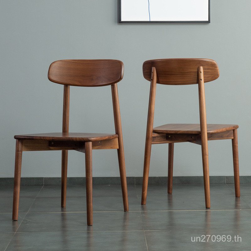 North American Log โต๊ะรับประทานอาหารเก้าอี้เฟอร์นิเจอร์เก้าอี้หลังไม้เนื้อแข็งเก้าอี้รับประทานอาหาร