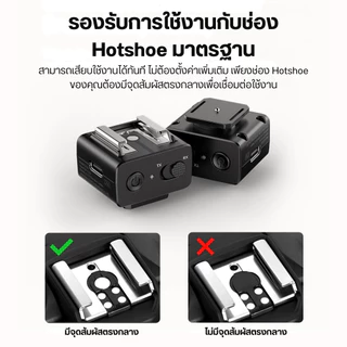Ulanzi LA10 แฟลชทริกเกอร์ ไร้สาย Hot Shoe ควบคุมระยะ 8m ทริกเกอร์แฟลช สำหรับกล้อง DSLR Mirrorless