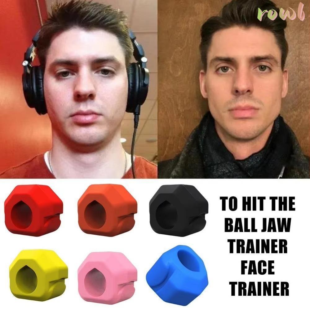 ROWL Jawline Exerciser, Gum เม็ดซิลิโคน Jaw Trainer, BPA ฟรี Exerciser Shaper Anti-stress Facial การ