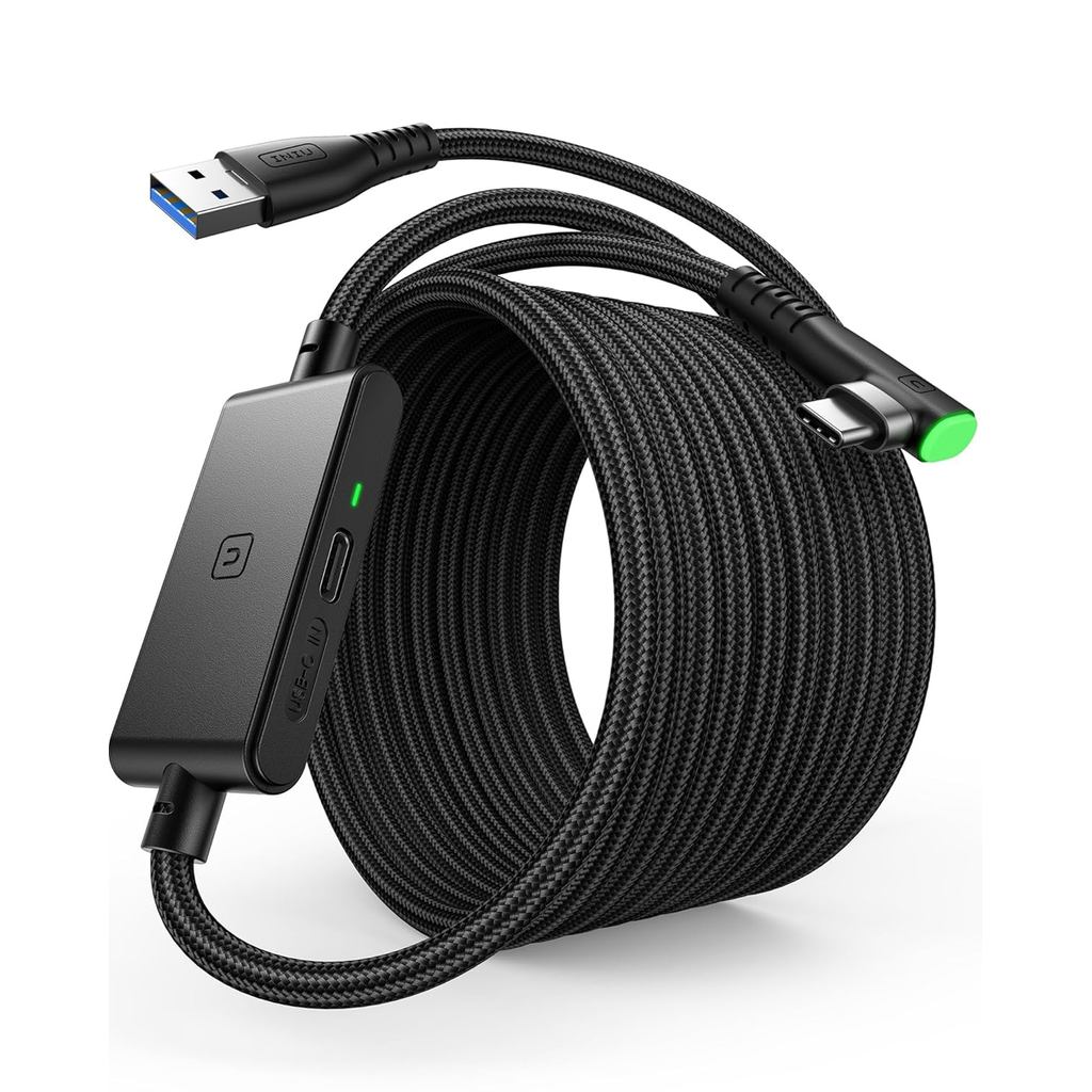 INIU Link Cable พร้อมการชาร์จ [16ft] สําหรับ Meta Quest 3s Oculus Quest 3 Quest 2/Pro, Pico 4, PC VR
