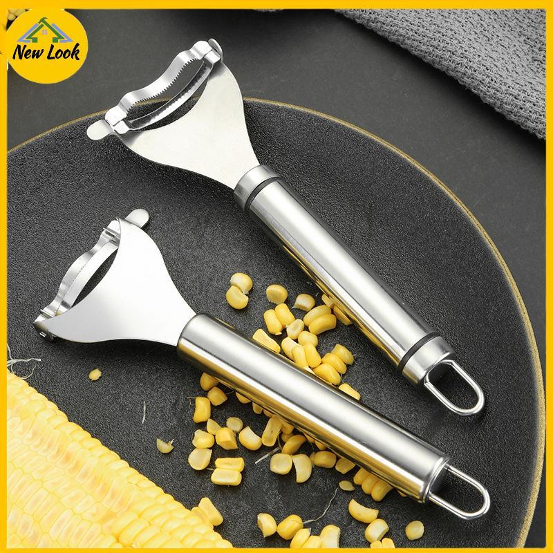 NewLook Kitchen Corn Sheller สแตนเลสกบข้าวโพดในครัวเรือนเปลือกข้าวโพดคู่มือข้าวโพด Thresher Roe Deer