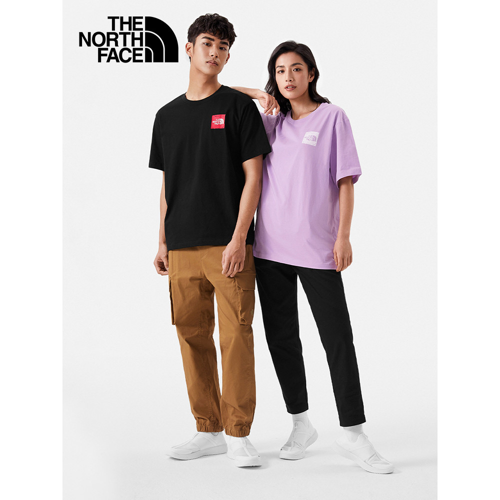 The North Face เสื้อยืดแขนสั้น ผ้าฝ้ายแท้ สไตล์กลางแจ้ง สำหรับฤดูร้อน