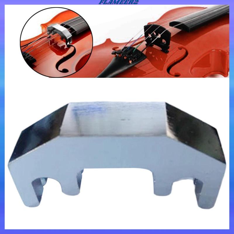 [Flameer2] String Mute อุปกรณ์เสริมสําหรับ 1/2 4/4 โลหะลดเสียงรบกวนไวโอลิน Mute Silencer