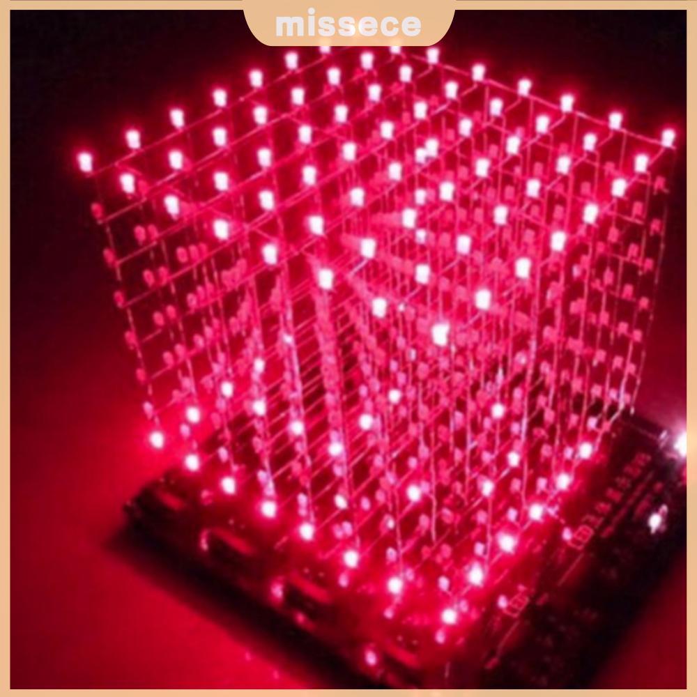 3D8 8x8x8 3MM Mini 3D Led Cube DIY Electronics Kit 4.5-5.5V 3D Squared DIY Kit [Missece.th]