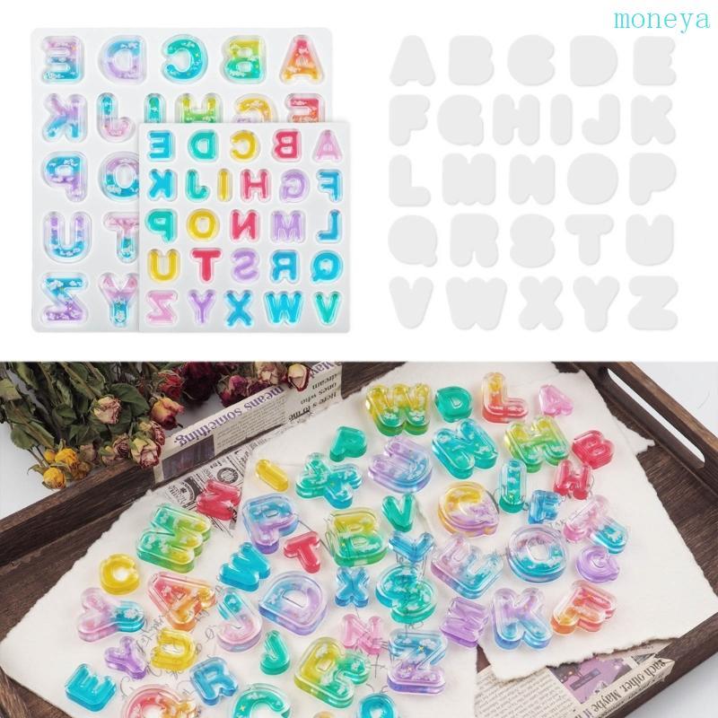 Mya ซิลิโคนตัวอักษรเรซิ่นแม่พิมพ์พวงกุญแจจี้ Mould DIY ต่างหูเครื่องประดับทํา