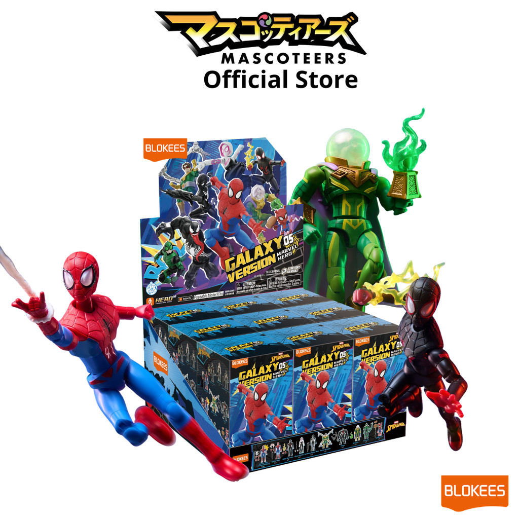 BLOKEES -กล่องสุ่ม(เดี่ยว) Marvel Hero 81145 - Galaxy Version 05 - Spider-Man Series ของแท้ นำเข้า 100%