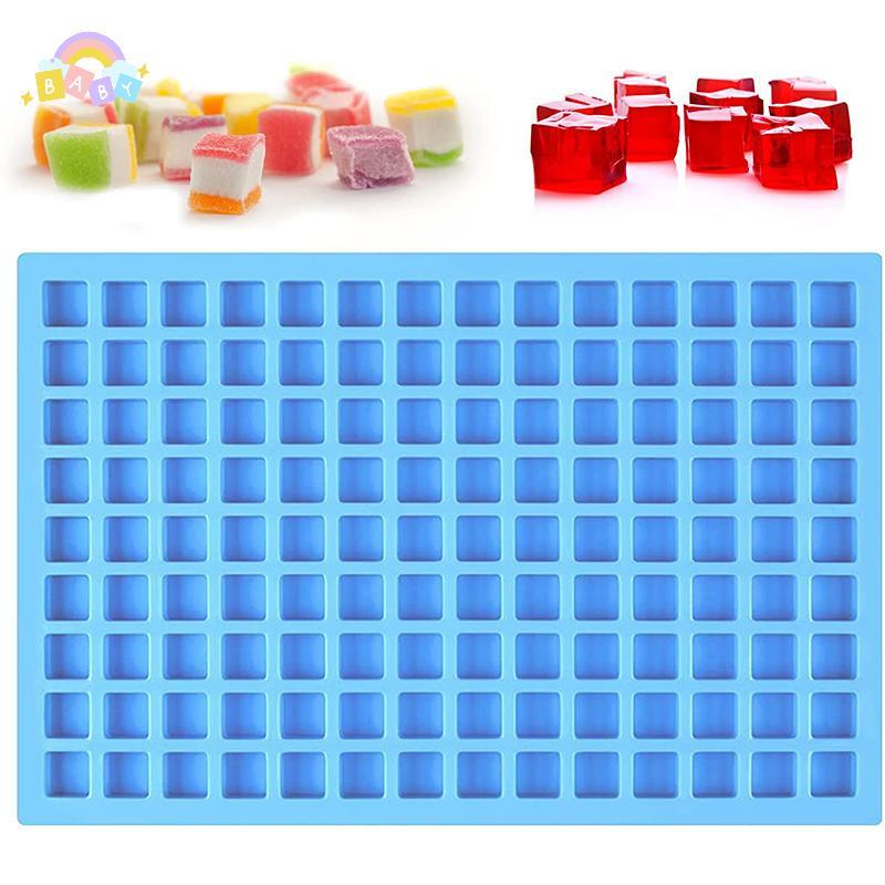 [BB-t] 126 Cavity Square Candy Molds แม่พิมพ์ซิลิโคนสําหรับ Hard Candy Chocolate Ganache ใหม่
