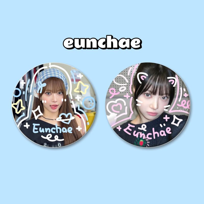 EunChae洪恩採周边涂鸦徽章 谷子直径58mm马口铁镭射吧唧礼物260514 ตราสัญลักษณ์กราฟฟิตี้ของ EunChae Hong Eunchae, ตราสัญลักษณ์