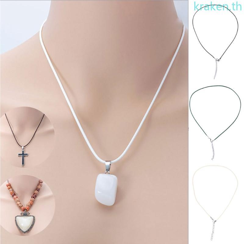 KRA Dia 1 5 มม.หนังสร้อยคอ Clasp ปรับเชือกถักสําหรับเครื่องประดับทํา DIY สร้อยคอสร้อยข้อมืออุปกรณ์