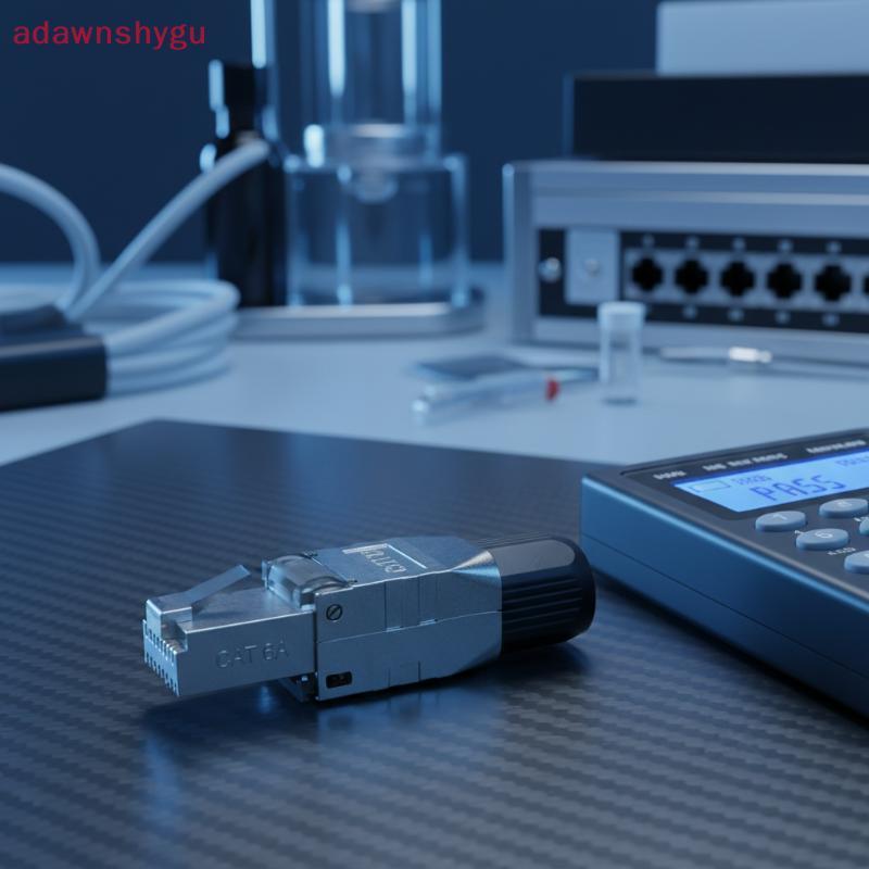 Adagu Toolless Shielded RJ45 Cat8 Cat7 Cat6A Connector สําหรับประสิทธิภาพการเครือข่าย Robust TH