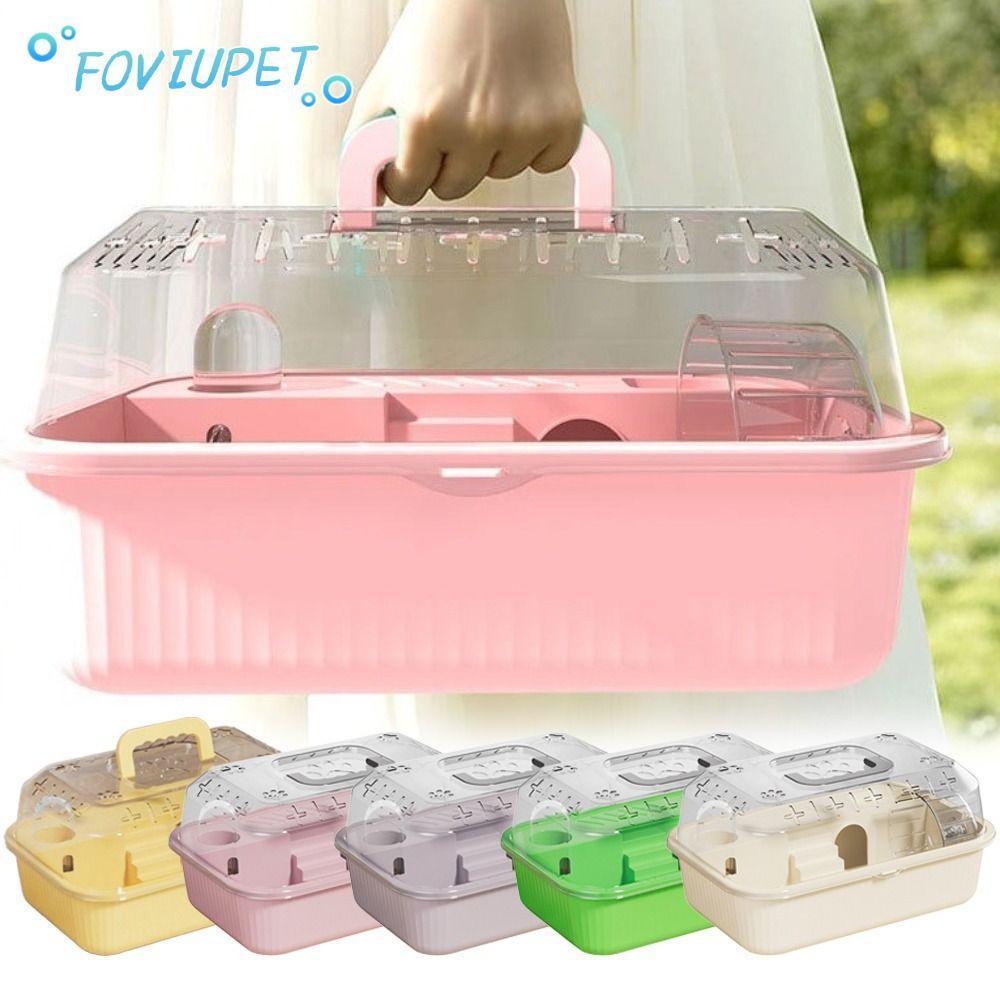 FOVIUPET แอปเอเอ กรงหนูแฮมสเตอร์, เปิดด้านบนโปร่งใสหนูแฮมสเตอร์ที่อยู่อาศัยบ้าน, ระบายอากาศพร้อมที่จับสัตว์เล็กกรงสําหรับ เจอร์บิล เม่น