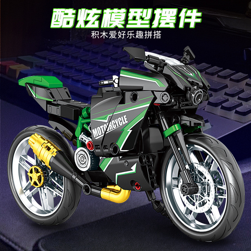 Mini Building Blocks รถจักรยานยนต์ใช้งานร่วมกับ Lego Building Blocks ของเล่นรถจักรยานยนต์ประกอบของเล