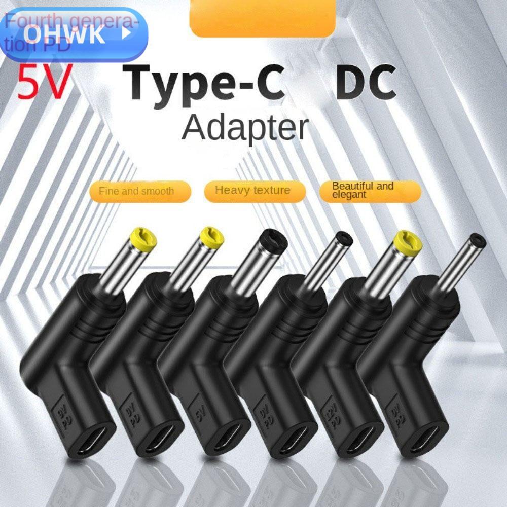 OHWK USB C PD to DC Power Connector, 5V 9V 12V Universal Type C to DC Jack Plug, สําหรับแว่นตา VR Ty