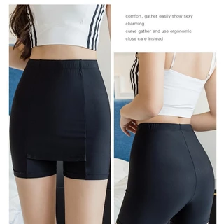 กางเกงซับในหญิง กันโป๊ เอวสูง ไร้ขอบ ผ้าสองชั้น Nylon+Spandex นุ่มเบา ยืดหยุ่นสูง ระบายอากาศดี มีไซส์ L และ XL สีขาว สีผิว สีดำ พร้อมส่ง
