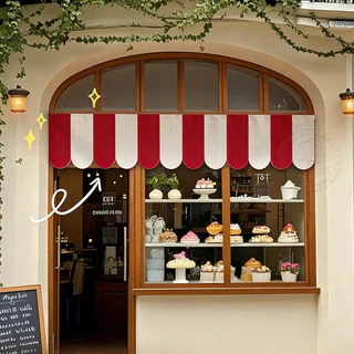 COD ม่านธง 100x30CM สามเหลี่ยม ม่านประตูเล็ก ตกแต่งหน้าต่างร้านค้า ตกแต่งผ้าม่านประตู ม่านประตู