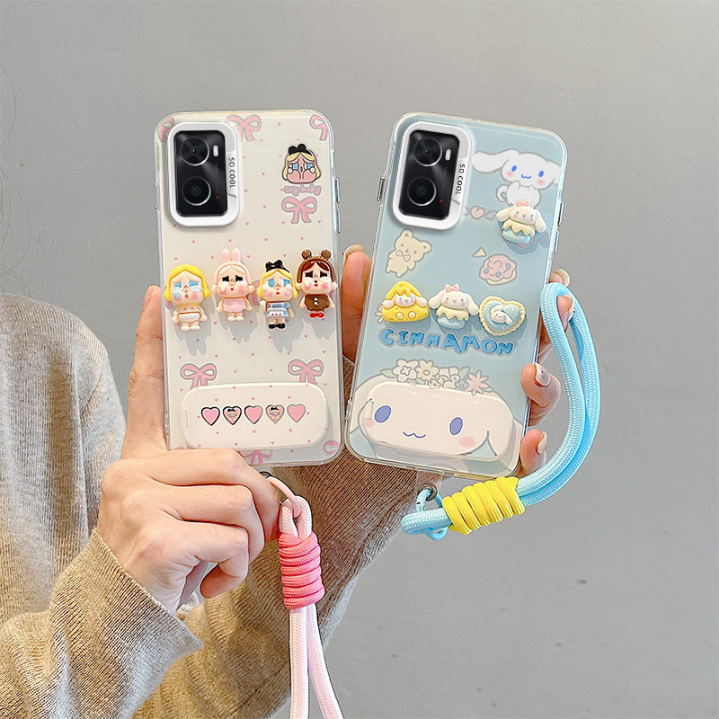 เคส OPPO A76 4G เคส OPPO A96 4G เคส For OPPO เคสติดตั้งกระจก 3D ตุ๊กตา hard เคสโทรศัพท์ BB-CYJZ