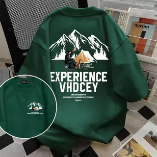 My-T🚀เเสื้อผู้ชายoversize cotton เสื้อแฟชั่น คอกลม แขนสั้น พิมพ์ลาย 'EXPERIENCE' สไตล์ลำลอง ใส่สบาย S-3XL【COD】