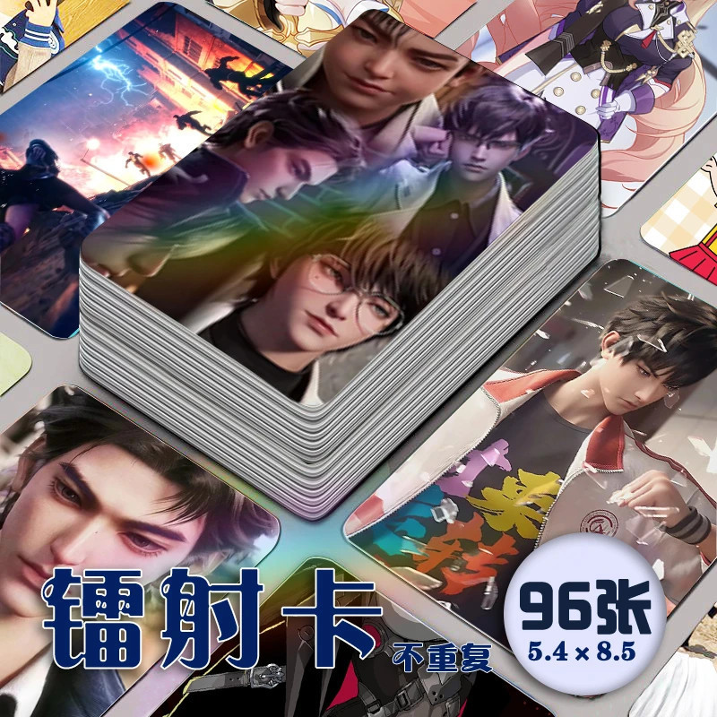 ขายร้อน Fanchen of Gods Death Art Online Laser Photocards 96 ชิ้นครบชุด Lin Seven Nights สินค้าสไตล์