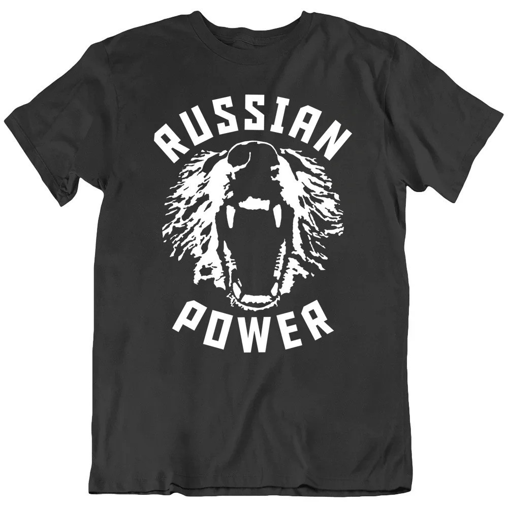 จัดส่งภายใน 24 ชั่วโมง Russian Power Russian Men T-Shirt Vladimir Putin Army Cccp Ussr Kgb Shirt COD