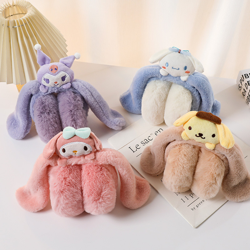 ที่ปิดหูลายการ์ตูนใหม่ ที่ปิดหูแบบพับได้พร้อมตุ๊กตาขนนุ่มให้ความอบอุ่นสำหรับฤดูหนาว เนื้อสัมผัสอ่อนนุ่ม - รูปที่ 2