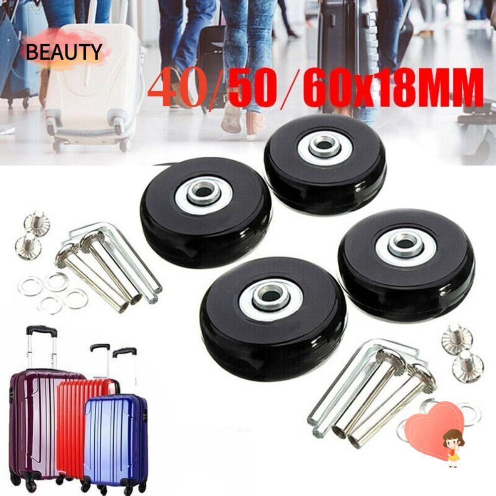 BEAUTY 57-59 มม.กระเป๋าเดินทางล้อทนยืดหยุ่น Dia40 มม./50 มม./60 มม.เงียบล้อซ่อม